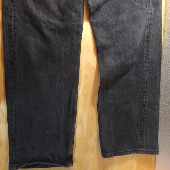 Vintage Levi's 501 Button Fly Black Denim Jeans 40x30 - Picture 4 of 9